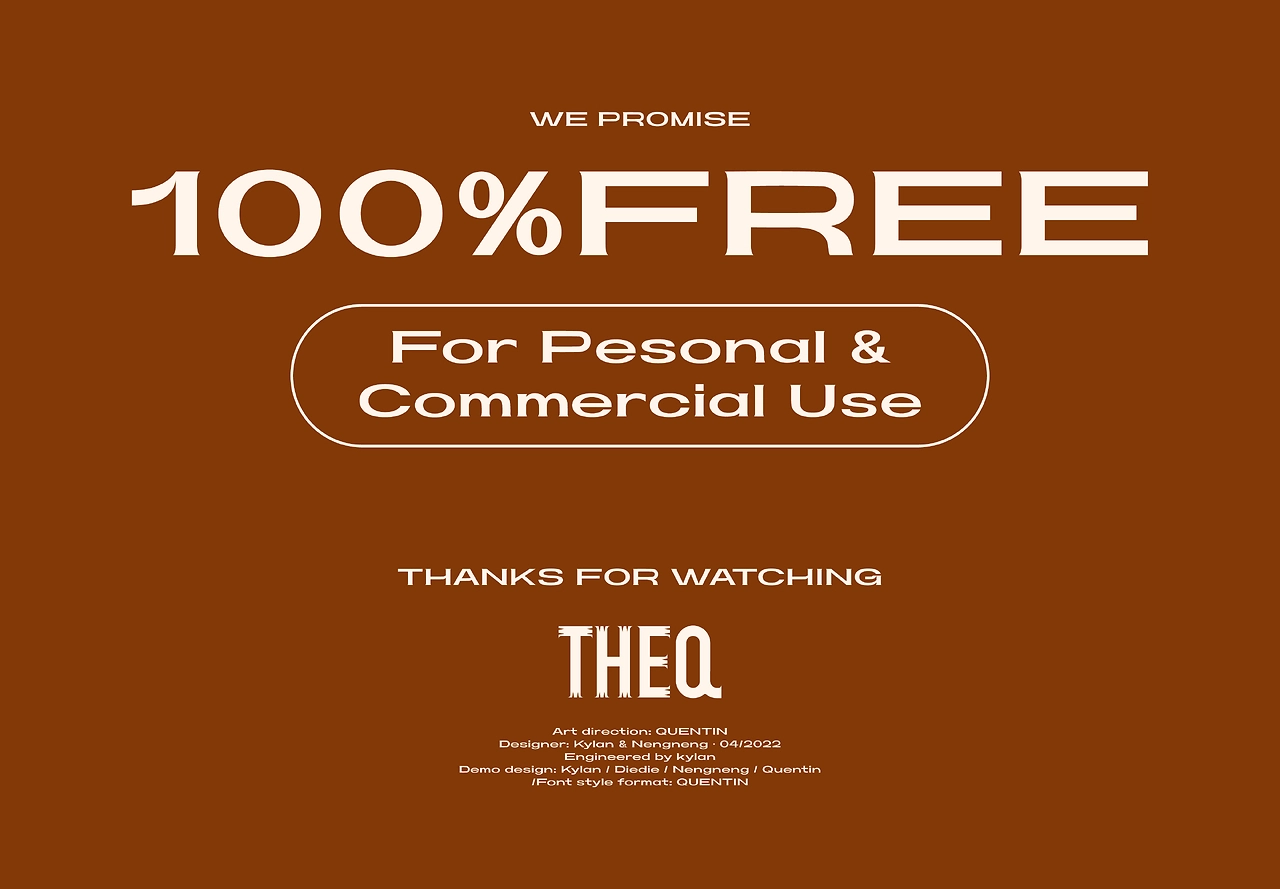 THEQ Hope:公益希望主题免费商用英文字体