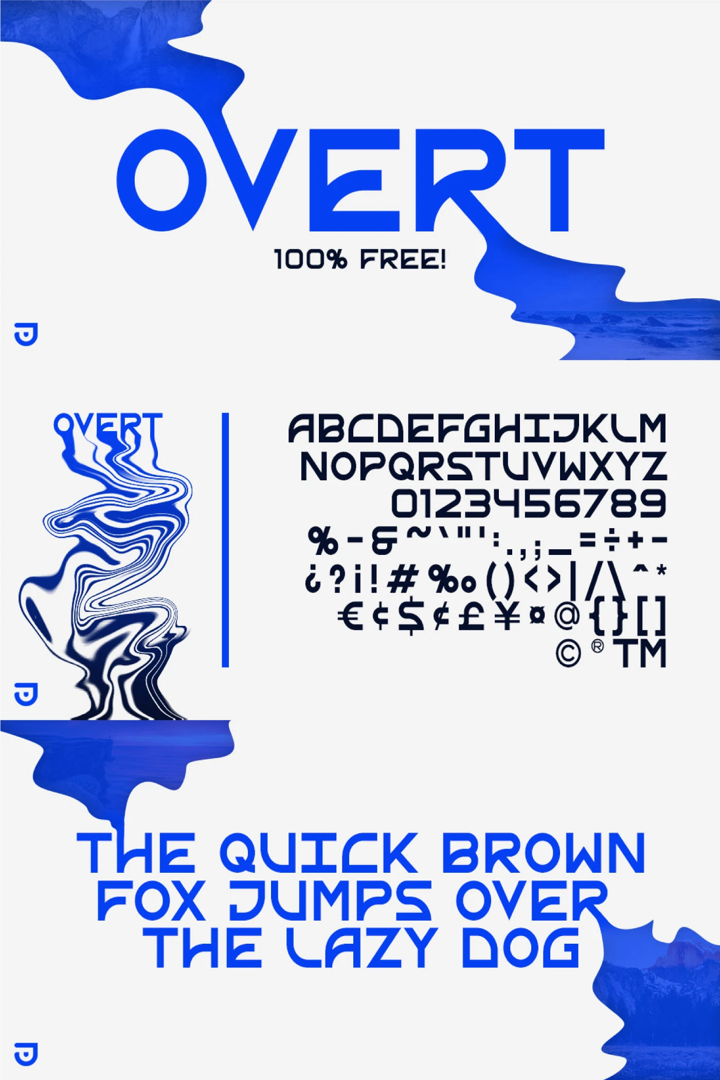 Overt:极简现代展示免费商用英文字体