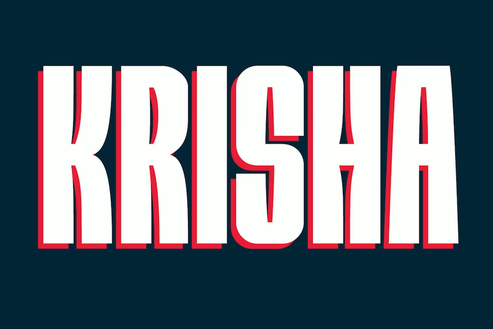 Krisha:一款粗重大写风格的免费商用英文字体