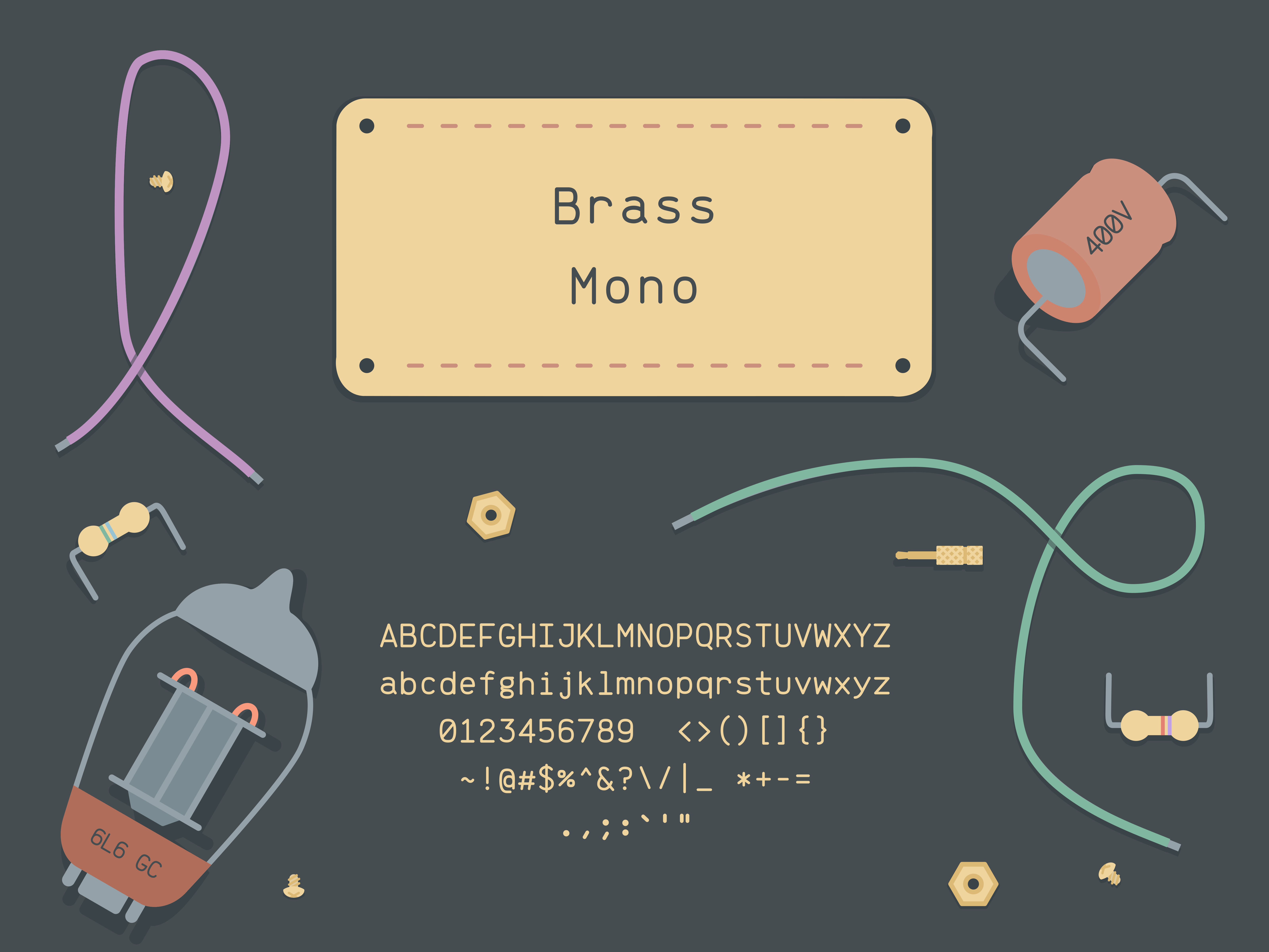 BrassMono:复古机械等宽编程字体免费商用