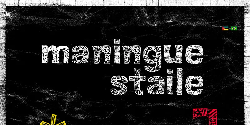 Maningue Staile:融合非洲蜡染文化的街头艺术风格字体