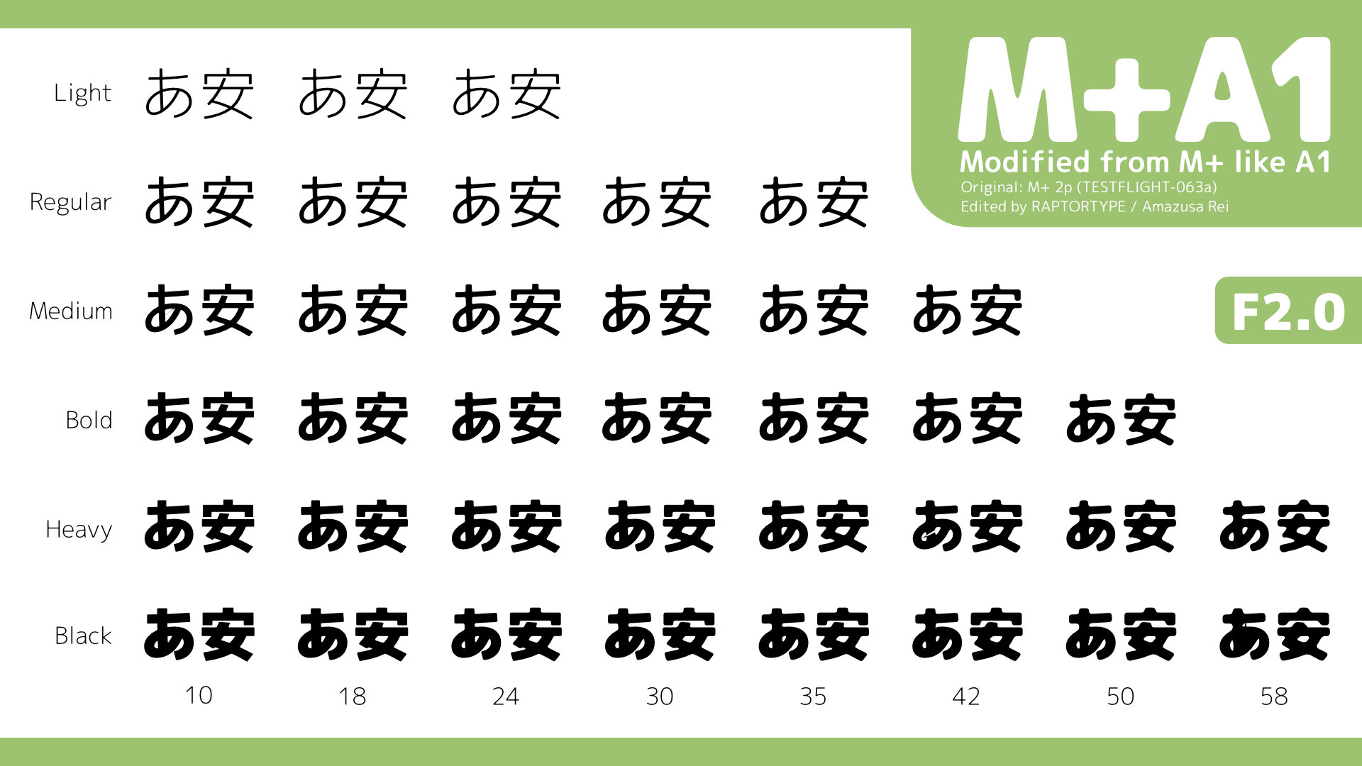 M+A1：免费商用圆角复古墨渍黑体字体