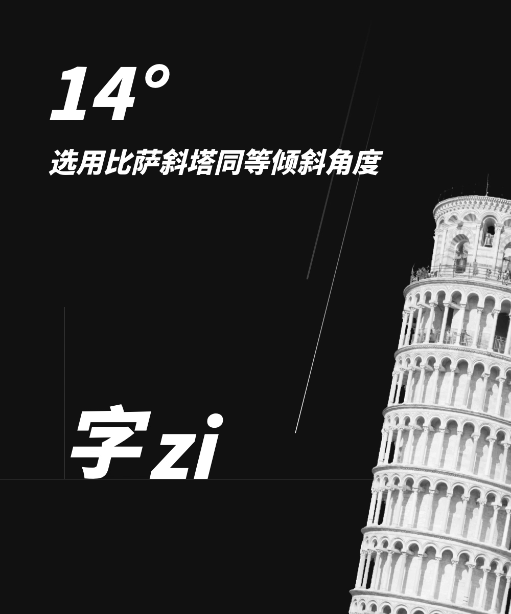 演示斜黑体:基于思源黑体改造的倾斜无衬线标题字体