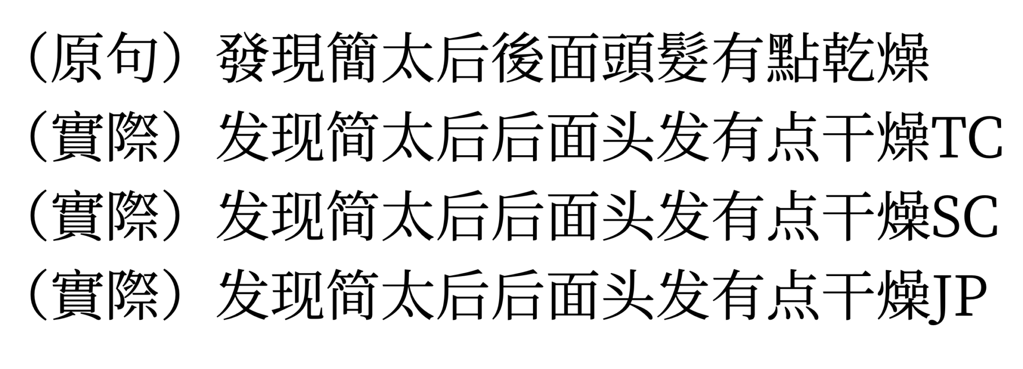 狮尾简中宋体：基于思源宋体繁转简的多字重正文排版字体