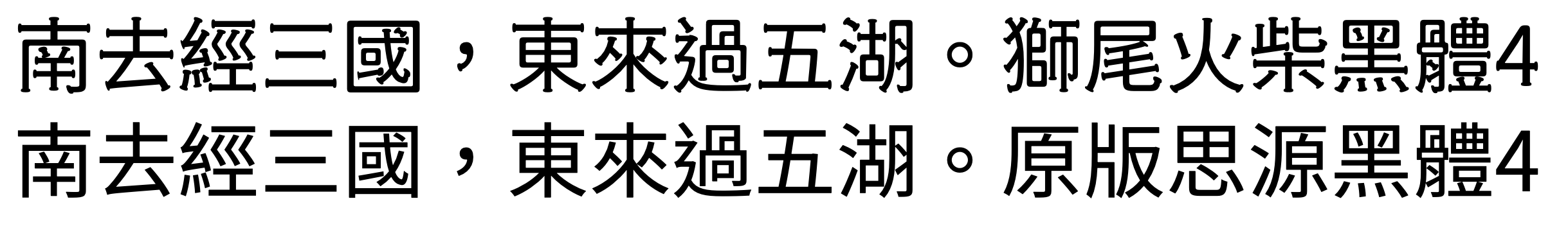 獅尾火柴黑體