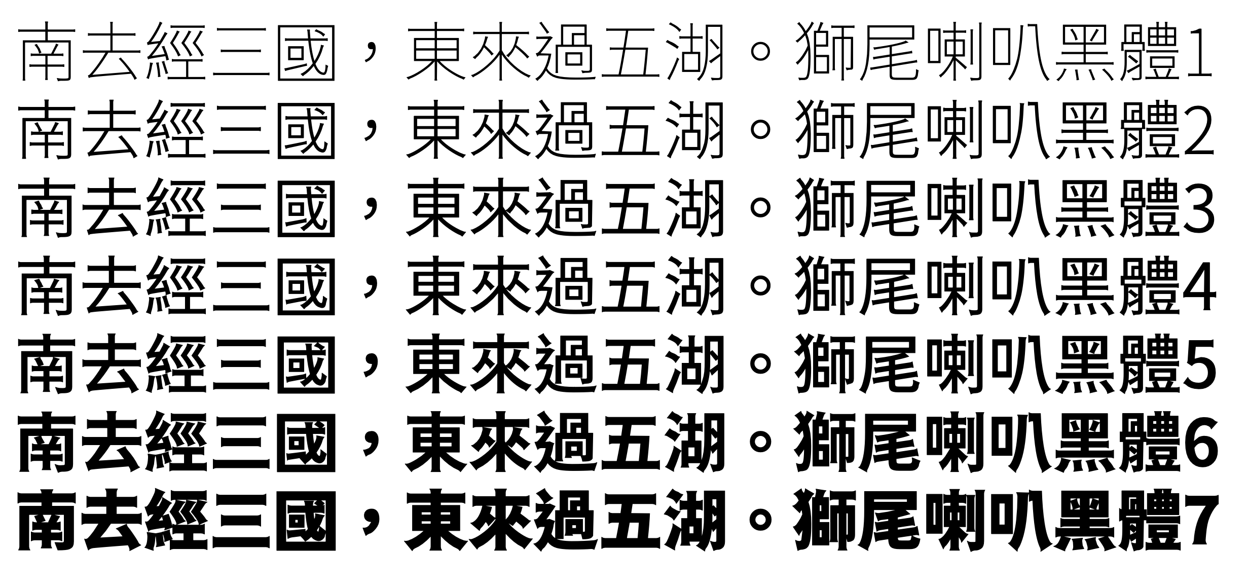 獅尾喇叭黑體