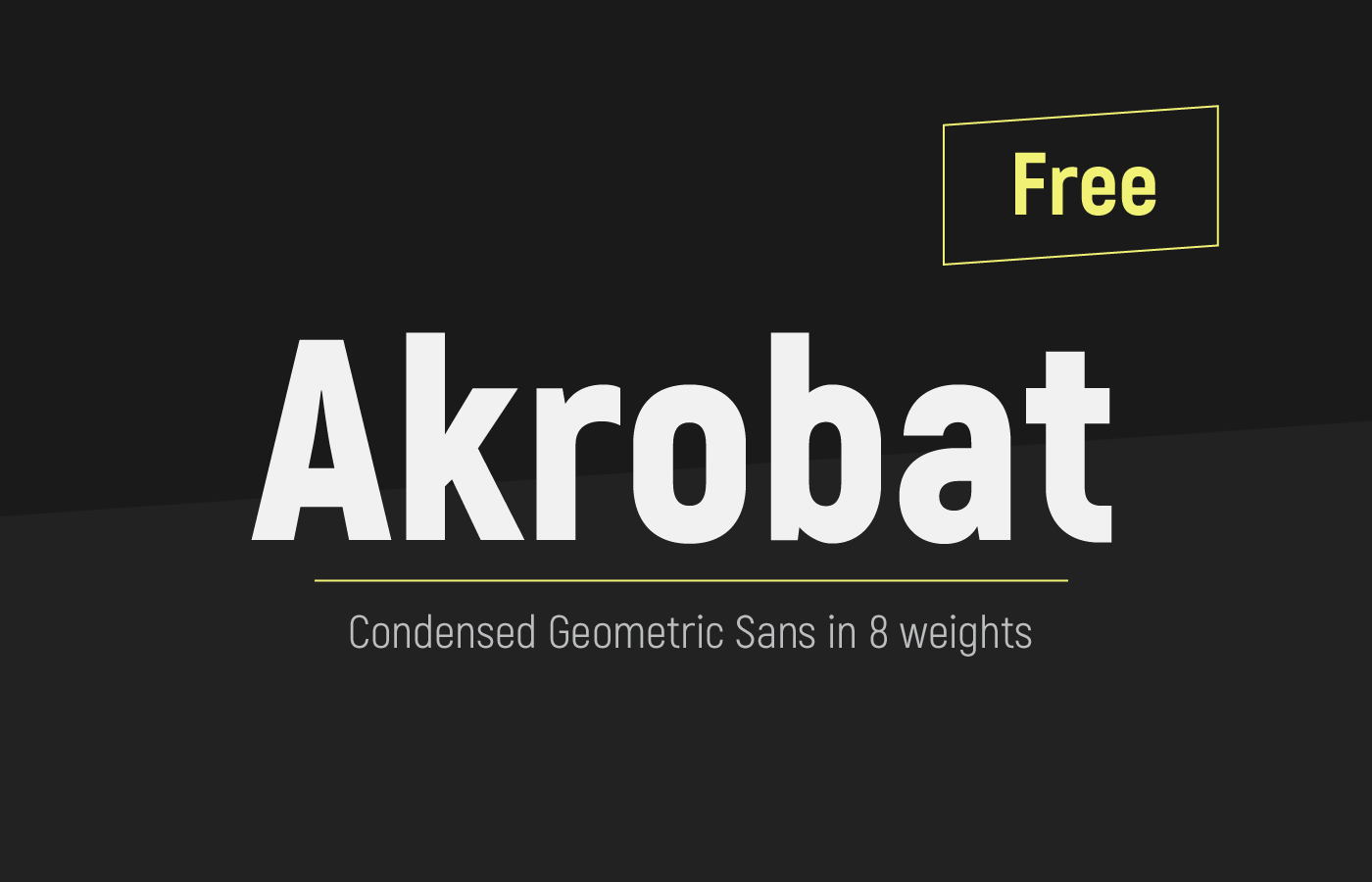 Akrobat:现代窄体无衬线英文字体免费下载