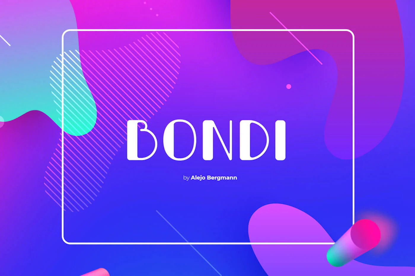 Bondi:现代几何展示英文字体免费下载