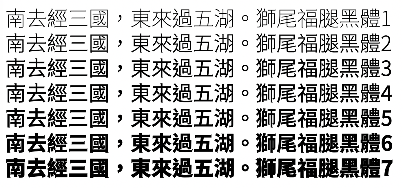 狮尾福腿黑体：三角笔触免费黑体字体下载