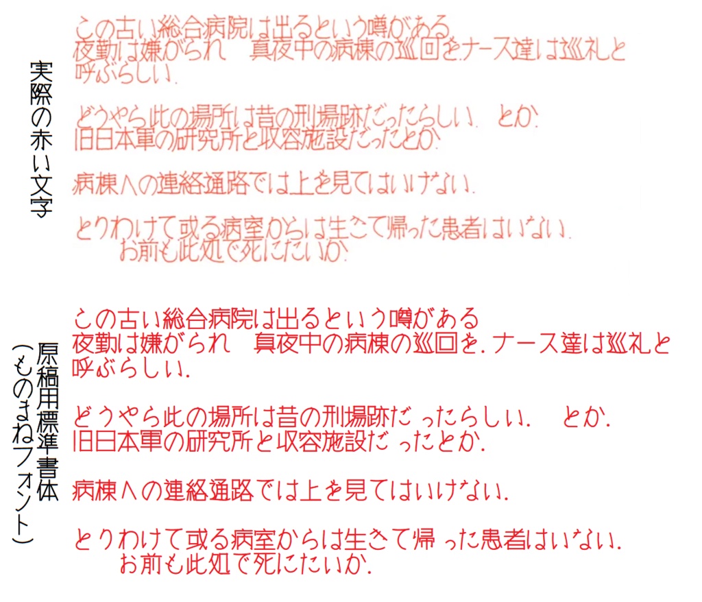 原稿用標準書体
