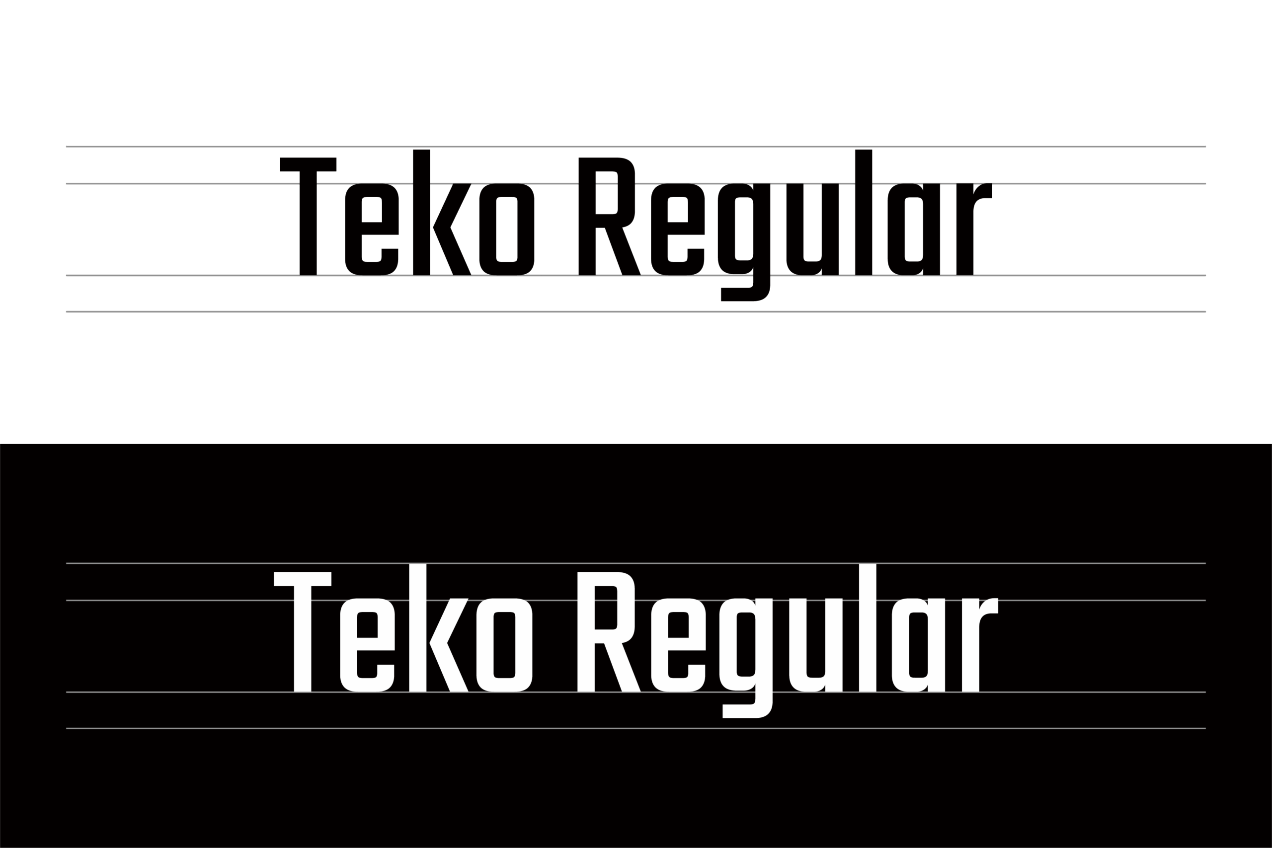 Teko:现代方形无衬线字体免费下载
