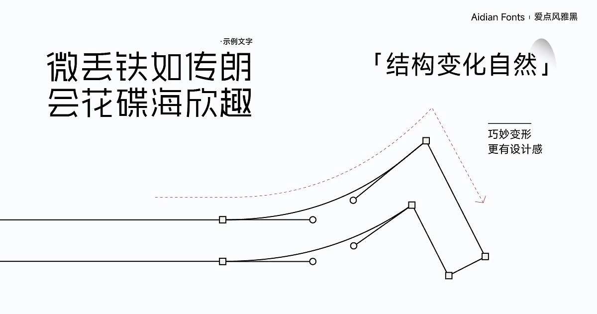 爱点风雅黑:现代几何免费商用黑体字体下载