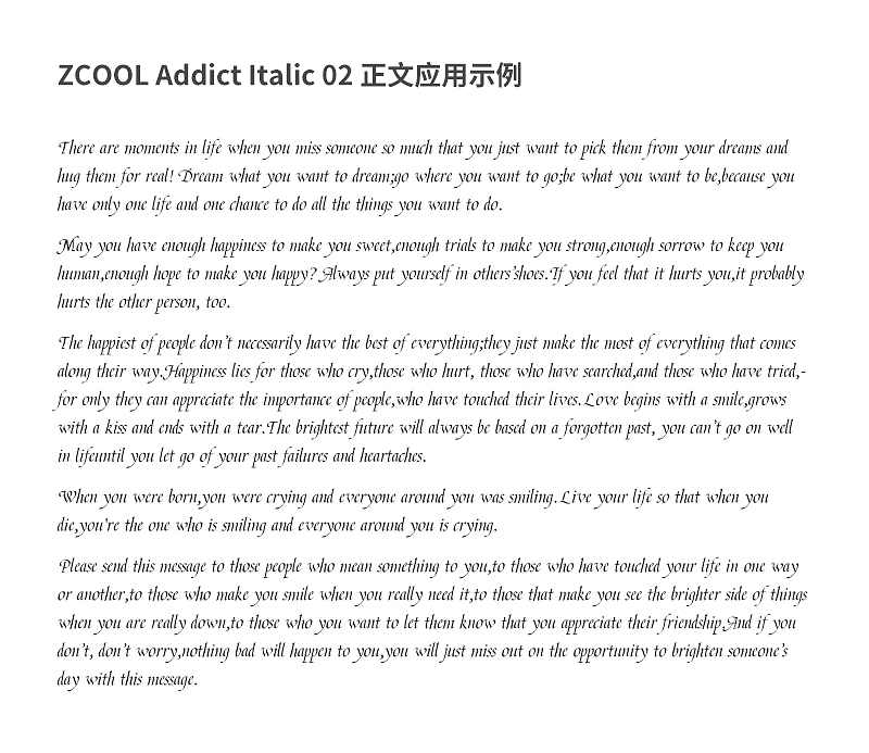 ZCOOL Addict Italic:免费商用英文意大利手写字体下载