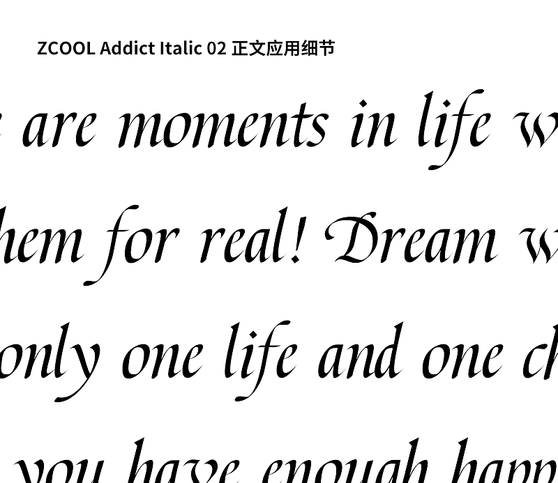 ZCOOL Addict Italic:免费商用英文意大利手写字体下载