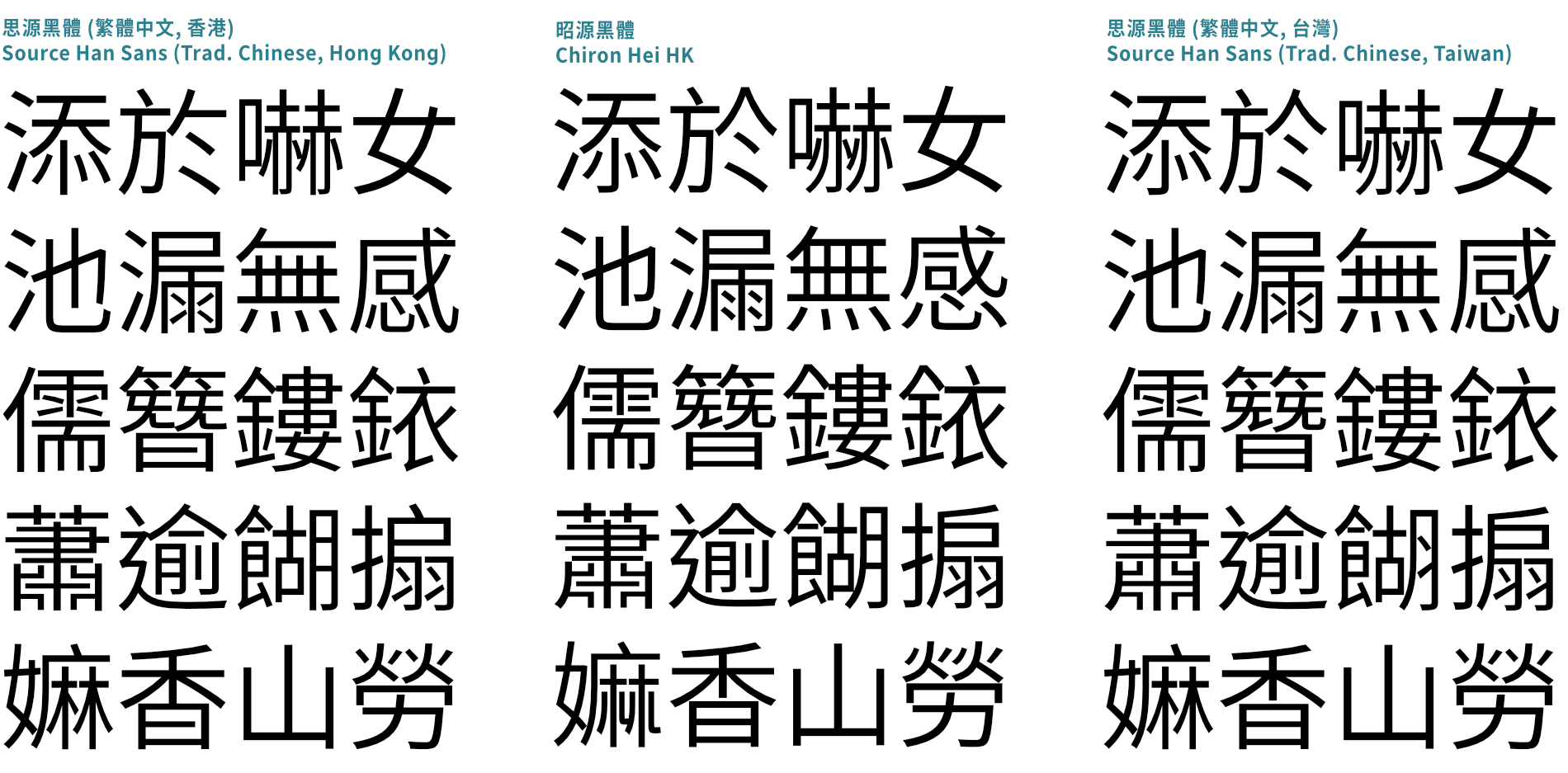 昭源黑体:思源黑体香港版优化免费字体下载