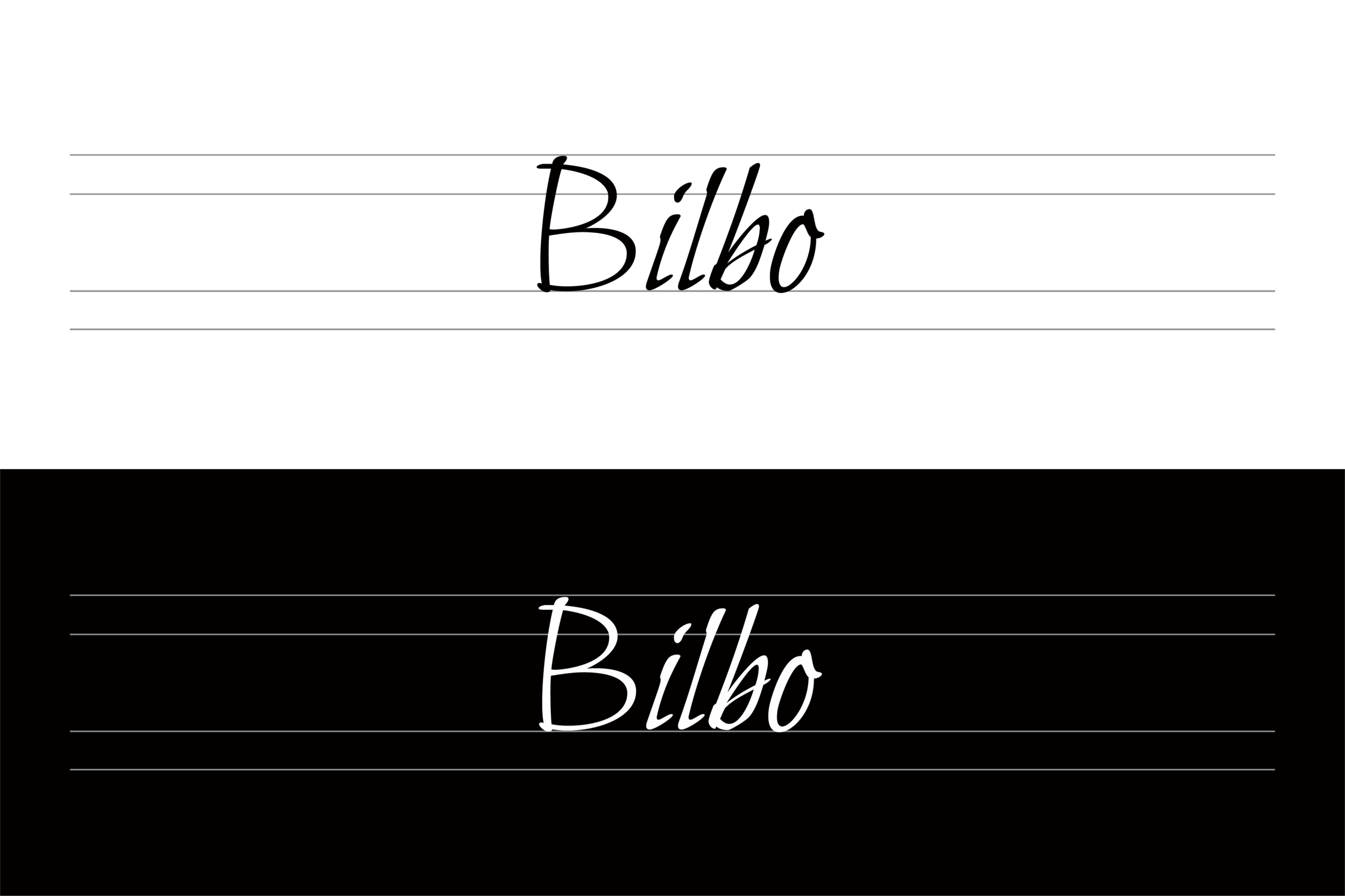 Bilbo:书法连笔免费商用英文手写字体下载