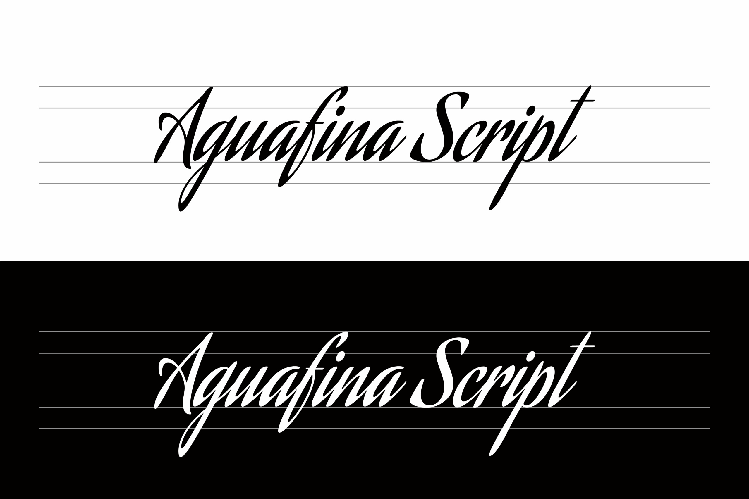 Aguafina Script:优雅连笔免费商用英文手写字体下载
