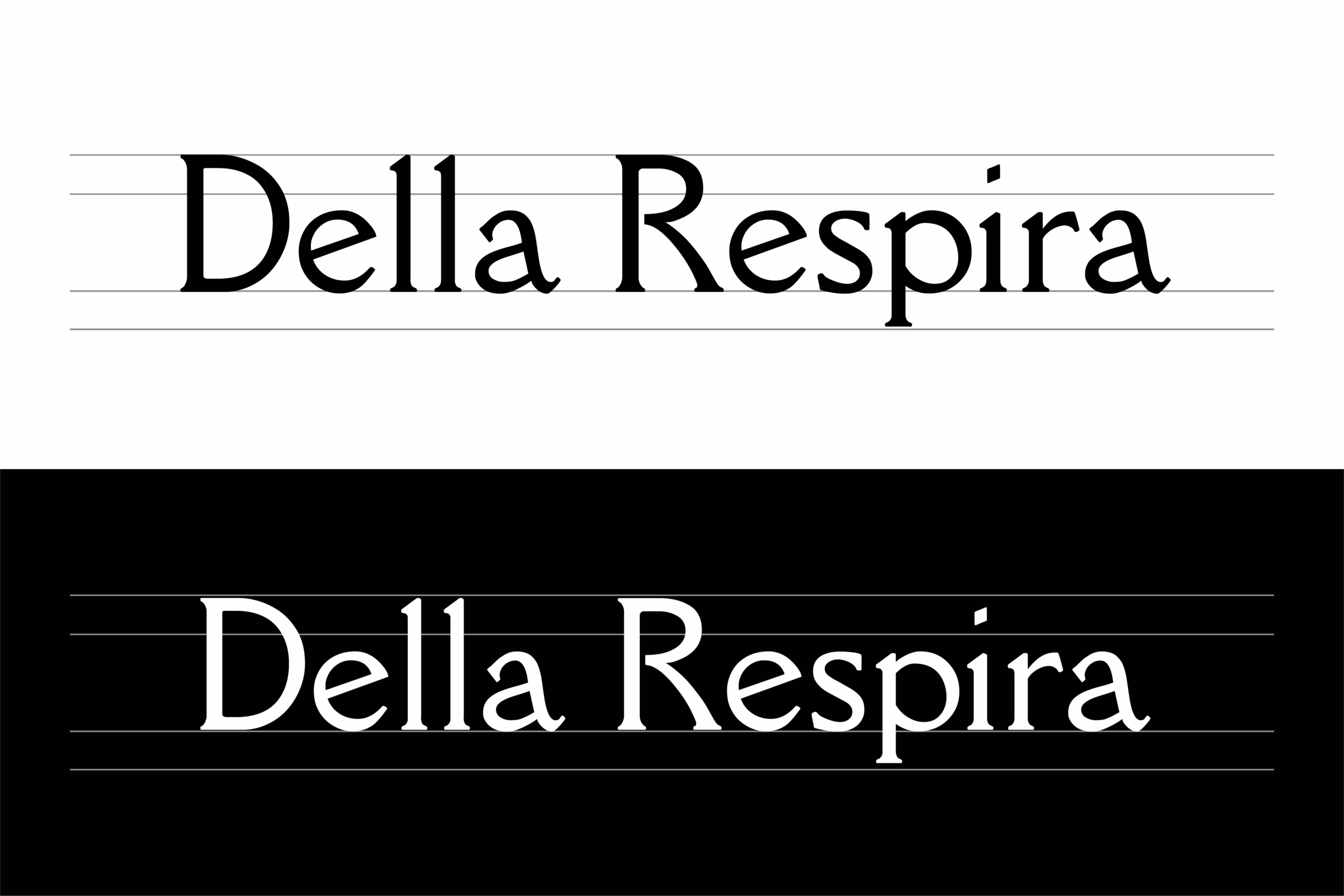 Della Respira:经典印刷风免费商用衬线英文字体下载