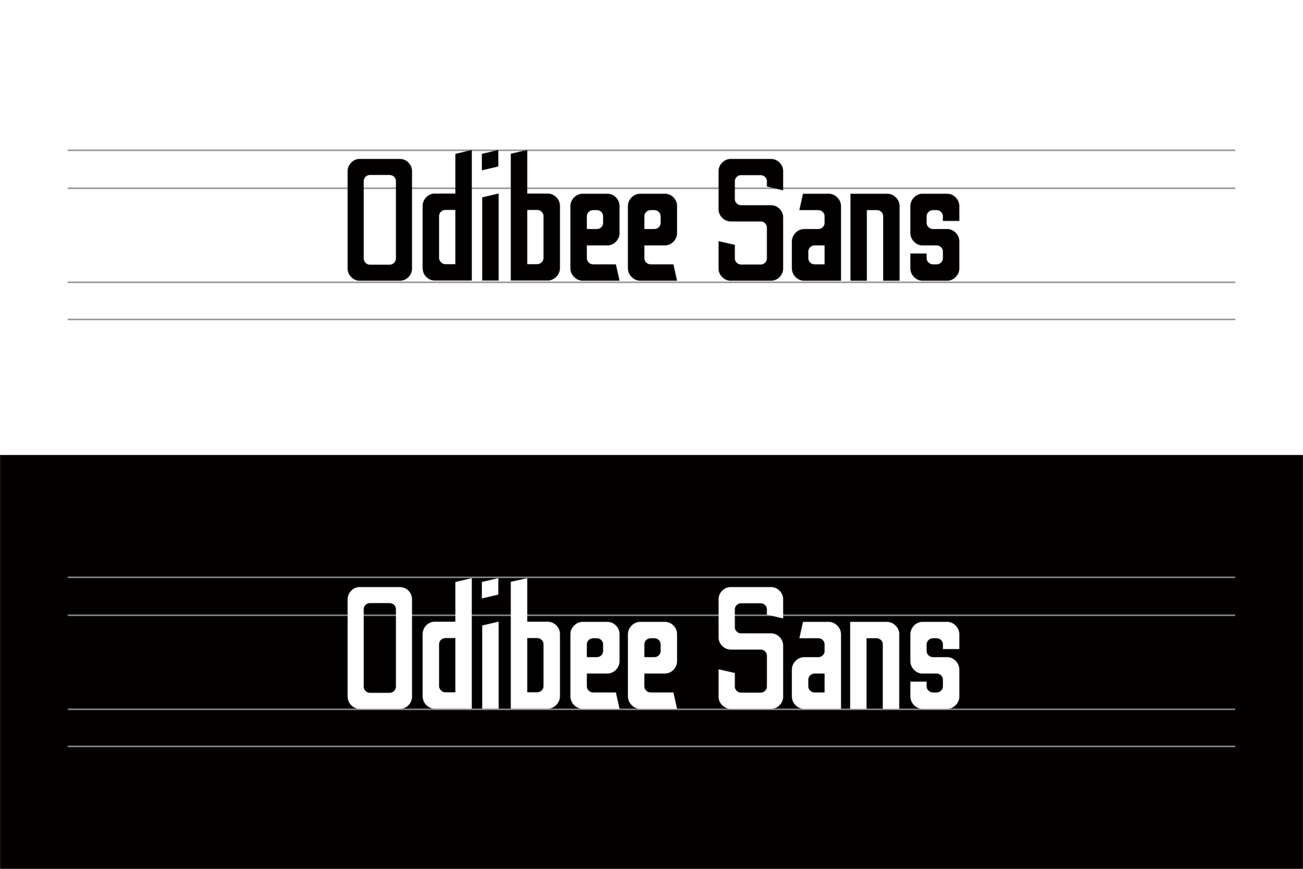 Odibee Sans:几何硬朗风格展示字体免费商用