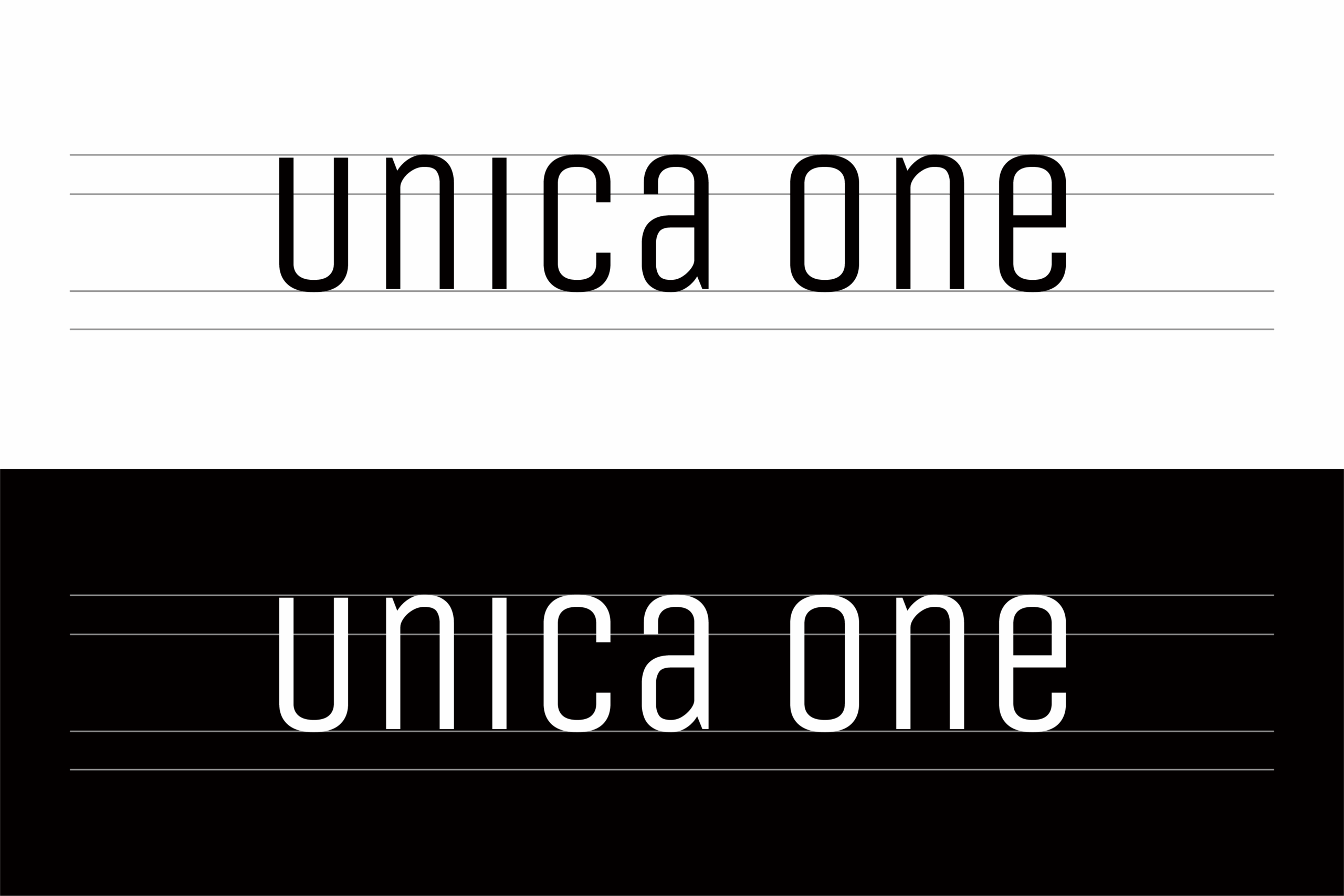 Unica One:紧凑单体无衬线标题字体免费商用