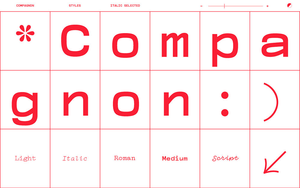 Compagnon等宽字体：打字机风格五字重免费商用字体家族