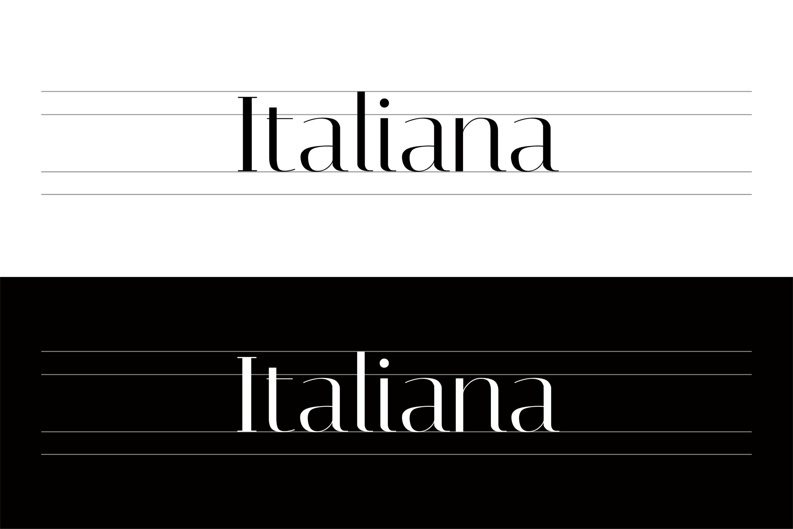 Italiana无衬线字体:意大利书法灵感免费商用标题字体