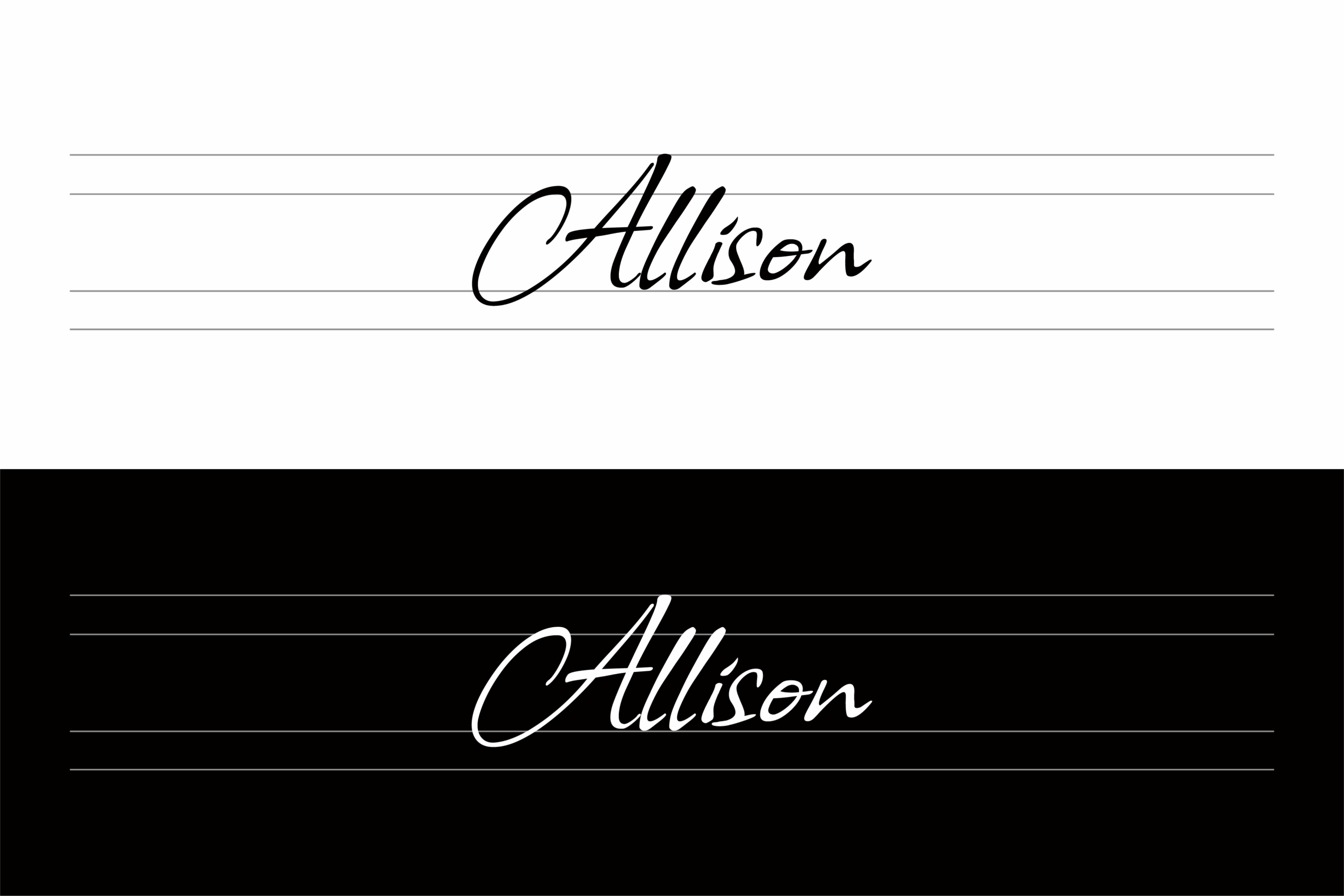Allison手写字体:平头笔与毛笔融合的免费商用脚本字体