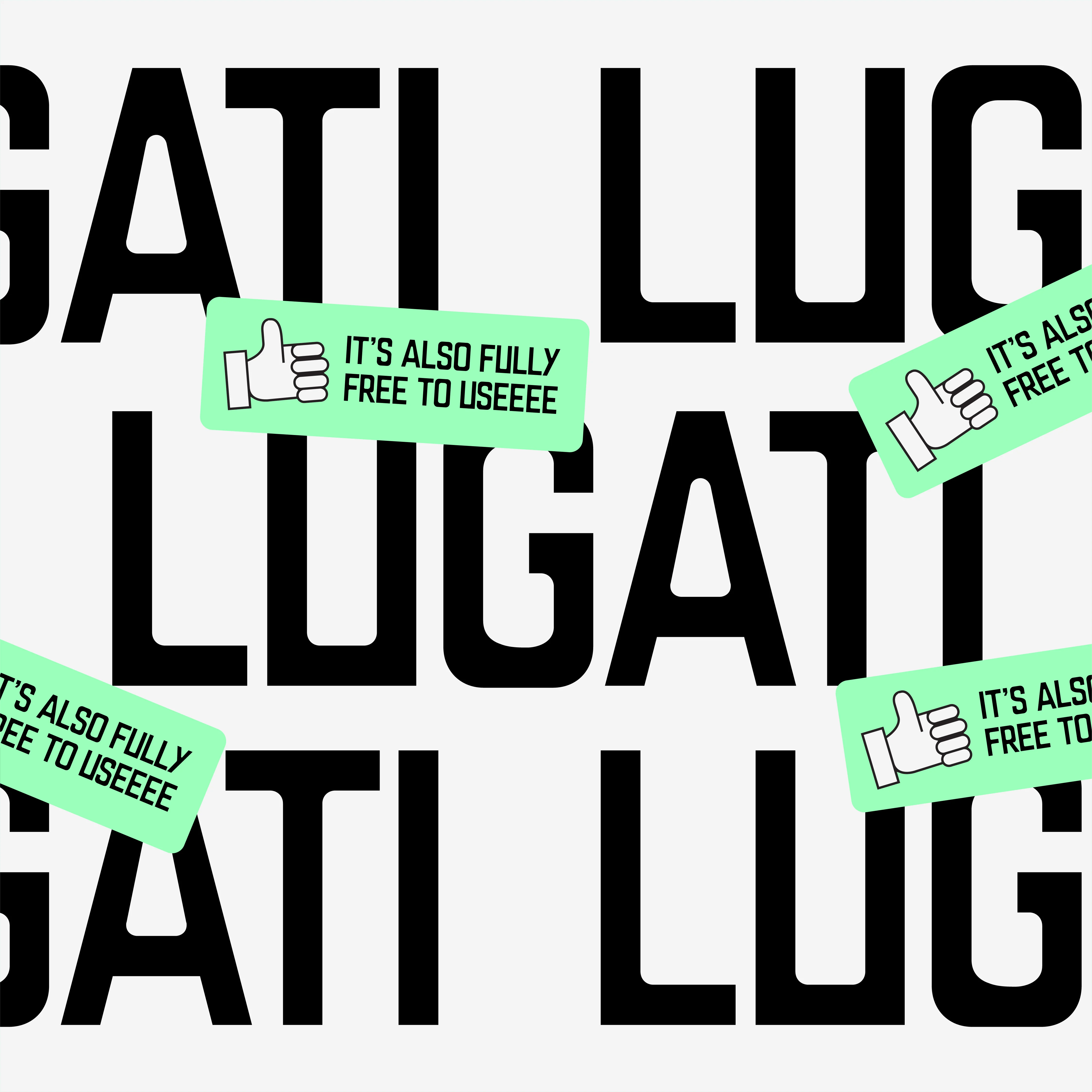 Lugati:免费可商用复古怪诞英文字体