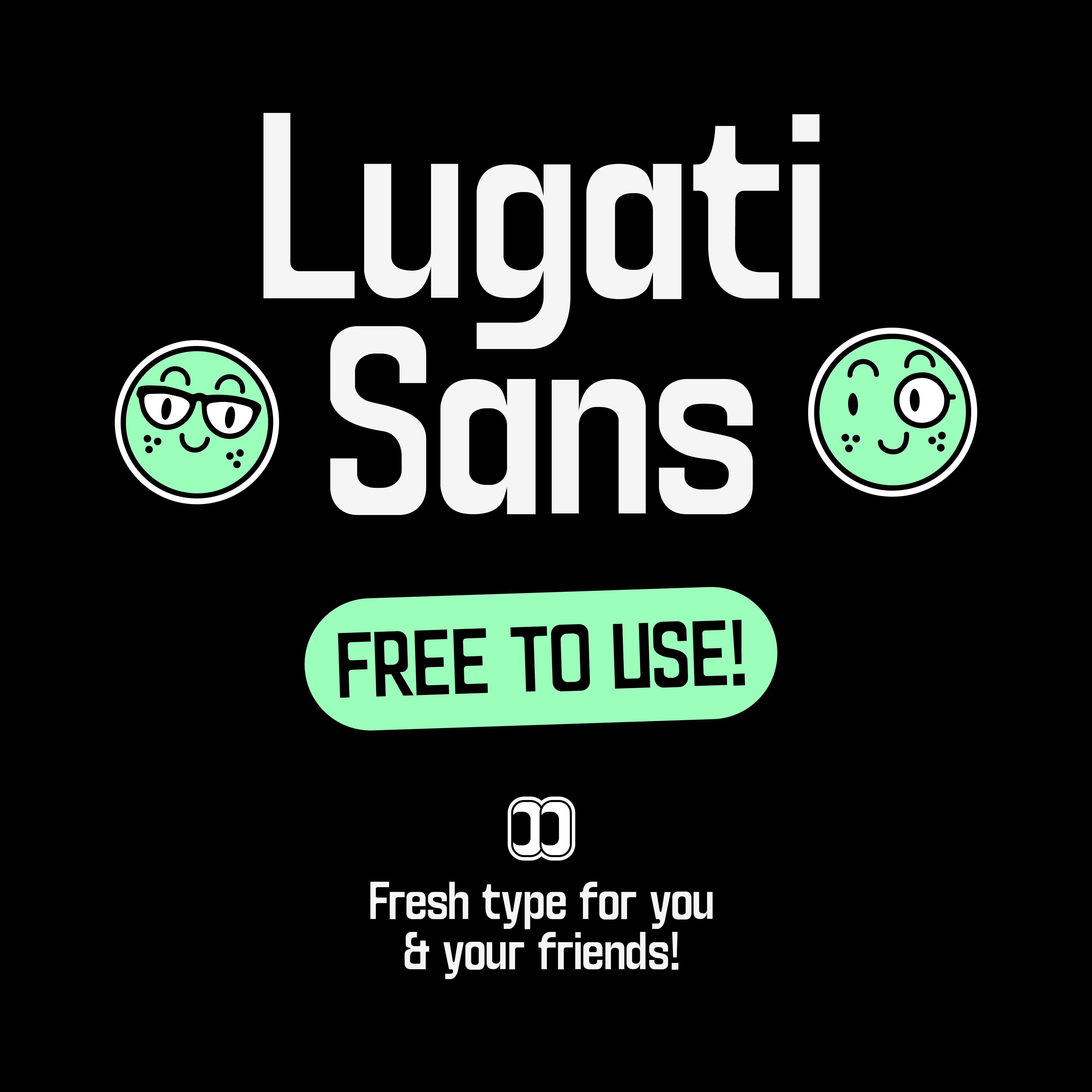 Lugati:免费可商用复古怪诞英文字体