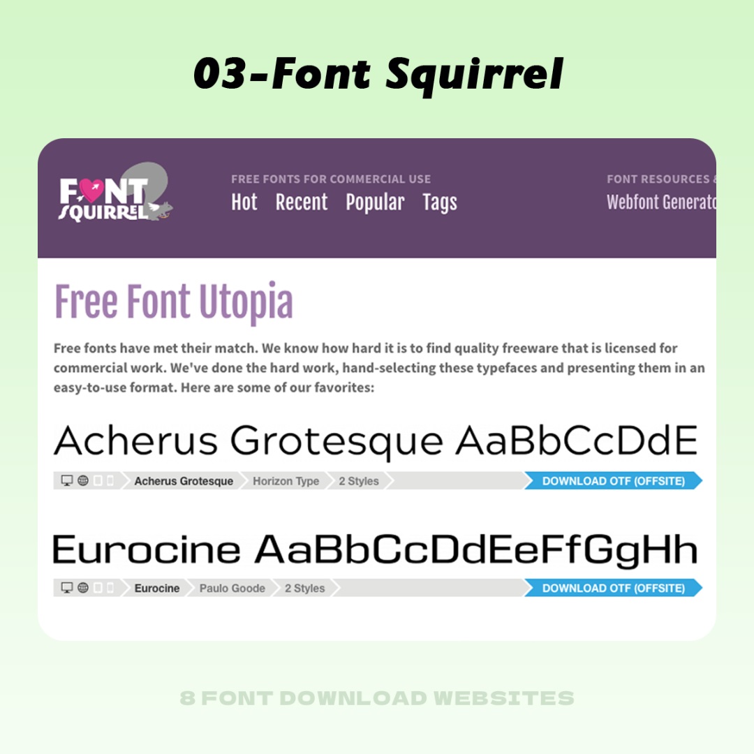 人工智能推荐!8个值得收藏的字体下载网站