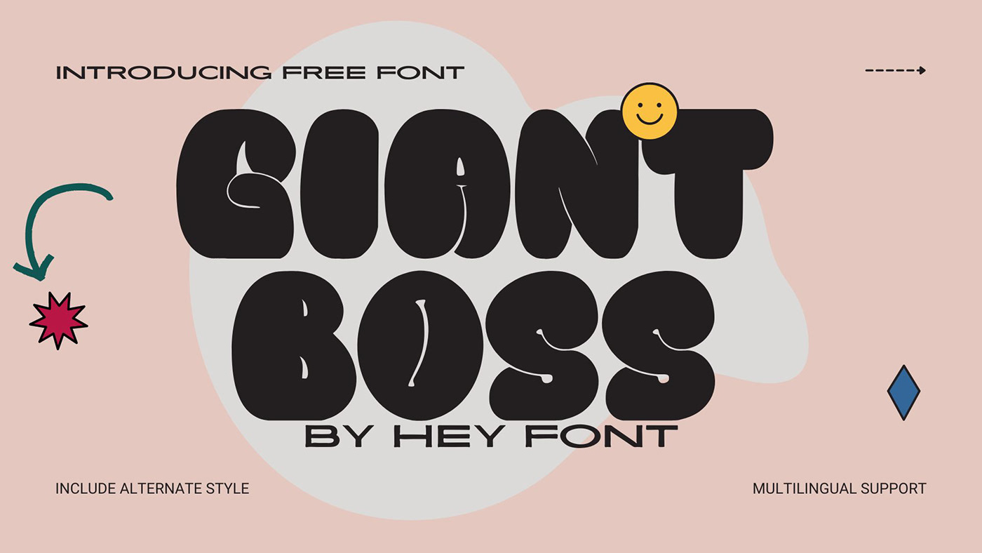 Giant Boss:气泡风英文展示字体免费下载