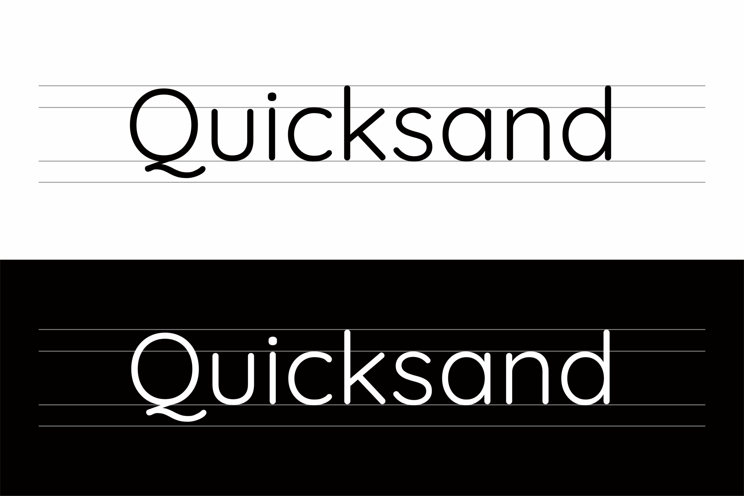 Quicksand:圆润几何无衬线英文字体