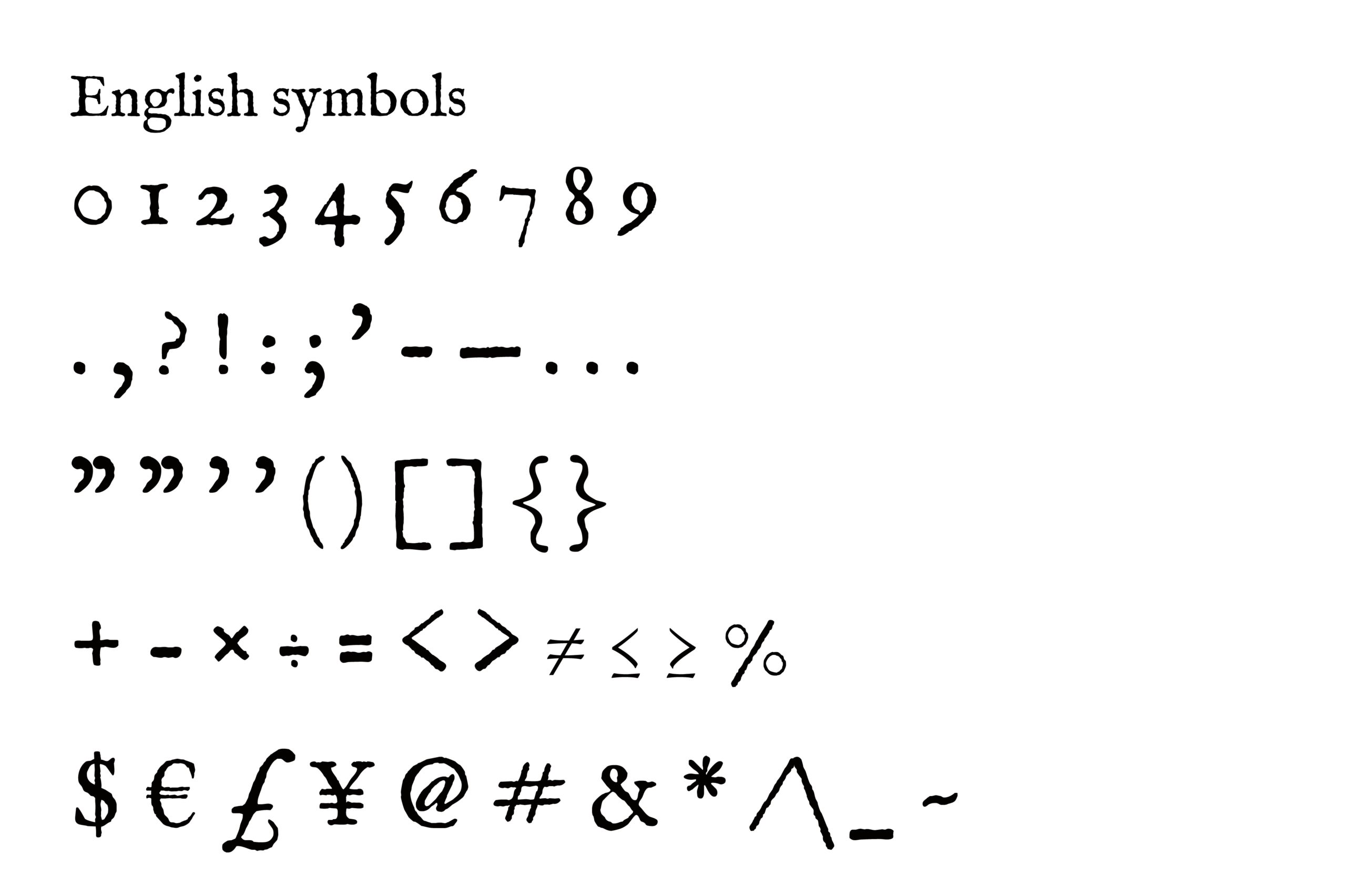 IM Fell English:17世纪复古衬线免费商用字体下载
