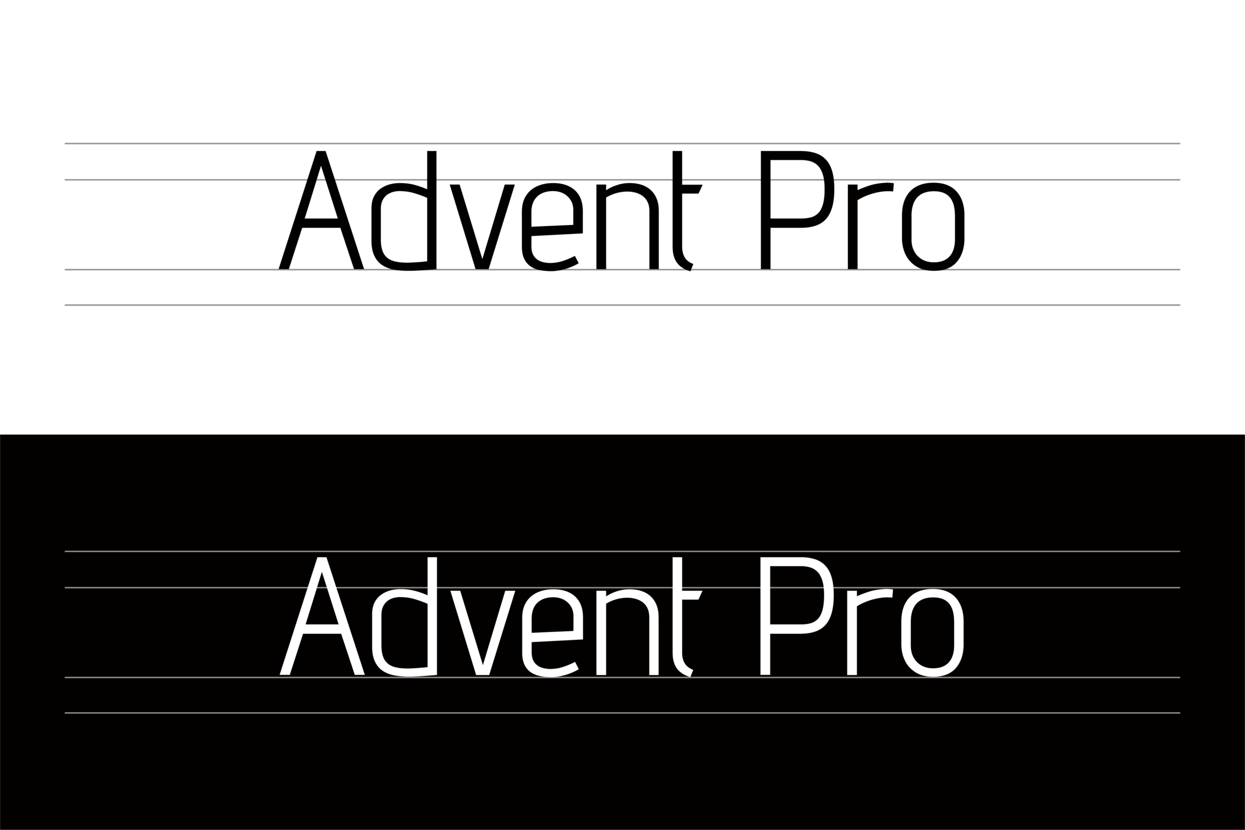 Advent Pro:现代可变无衬线免费商用字体下载
