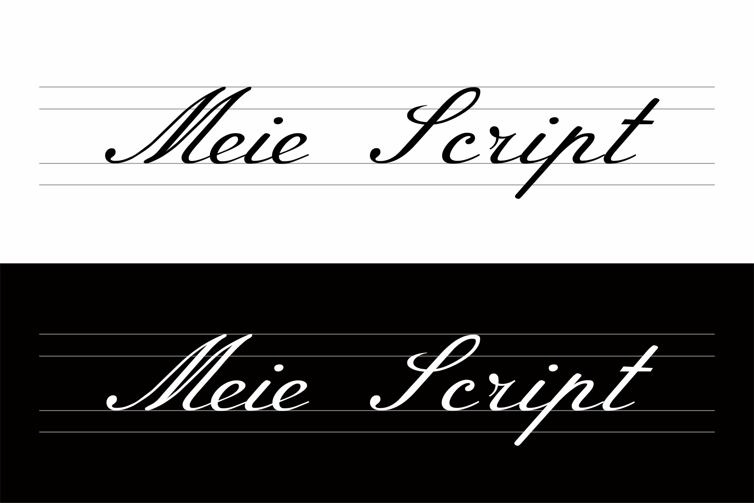 Meie Script:优雅连笔免费商用手写英文字体下载