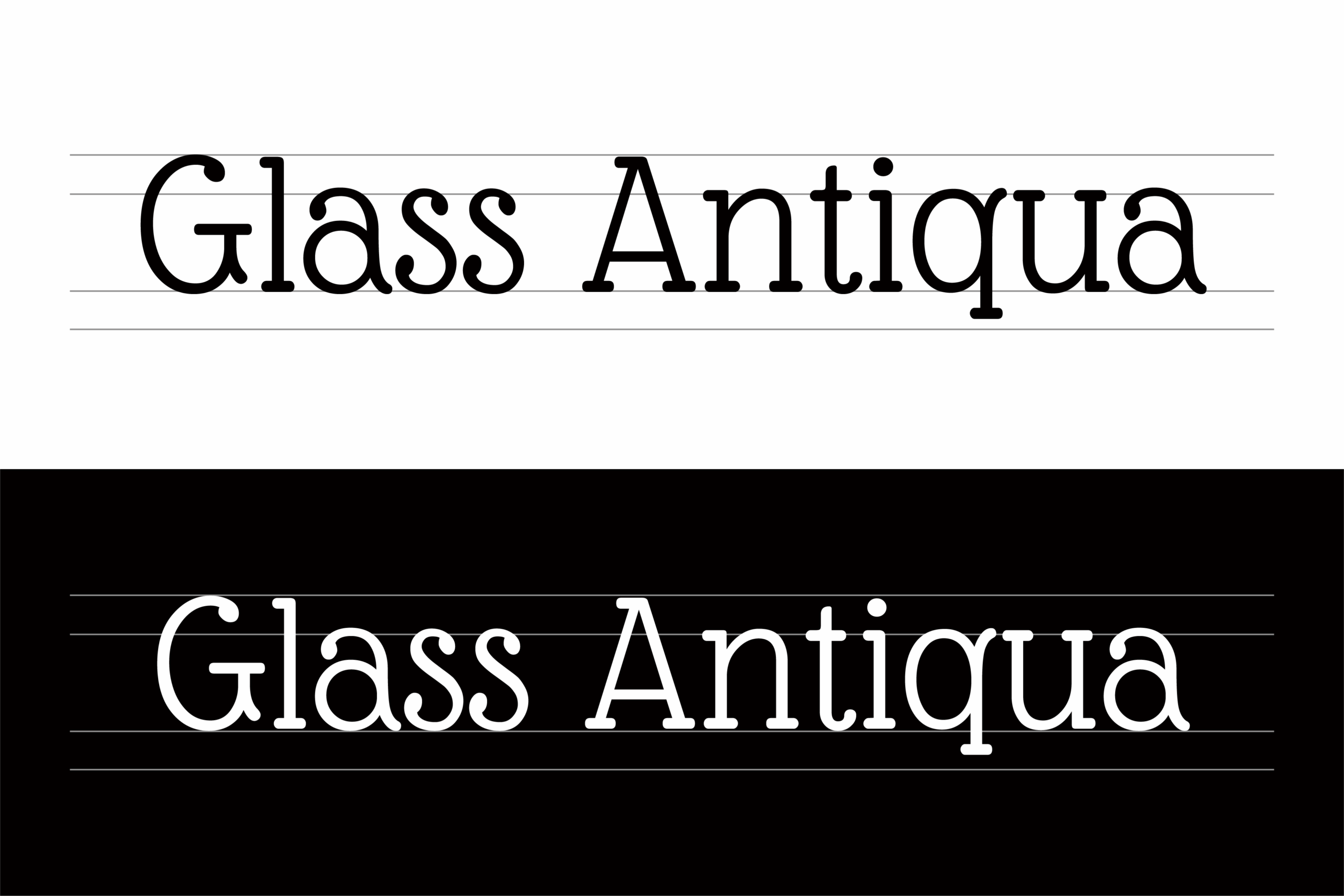 Glass Antiqua:古典印刷风免费商用字体下载