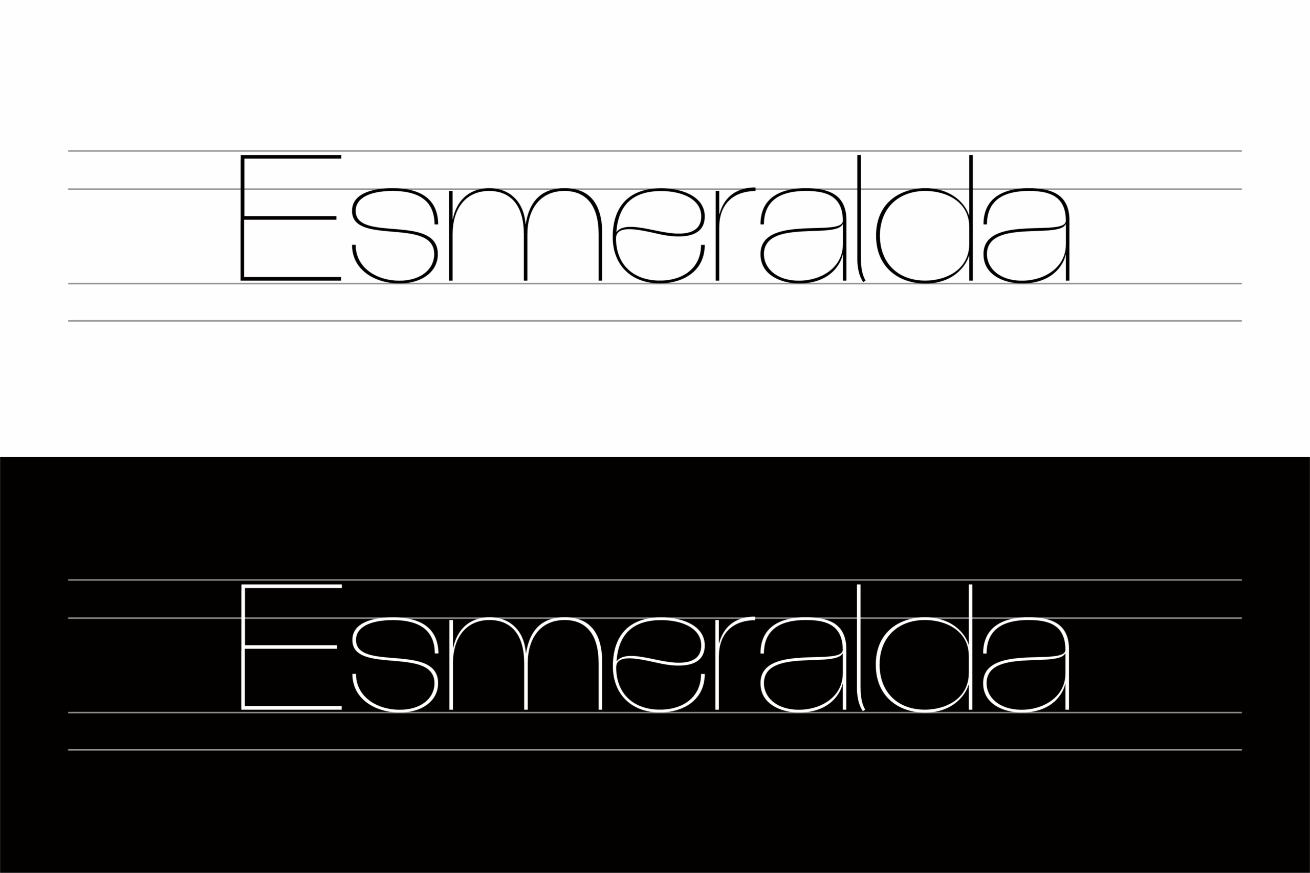 Esmeralda:纤细圆润的现代几何无衬线字体