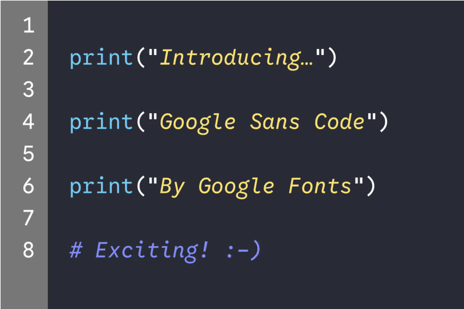 Google Sans Code:专为编程设计的现代等宽代码字体