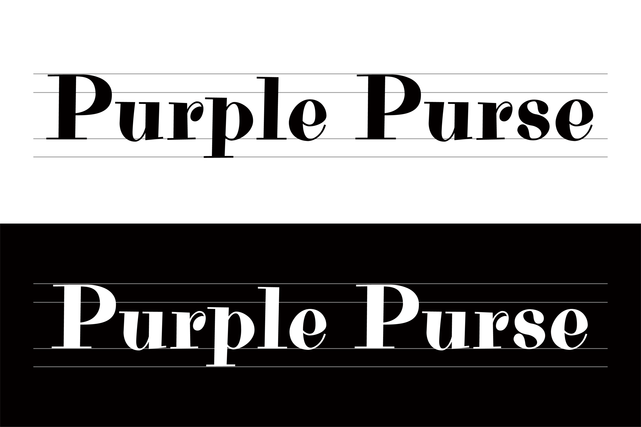 Purple Purse:融合Bodoni优雅与复古广告美感的趣味衬线字体