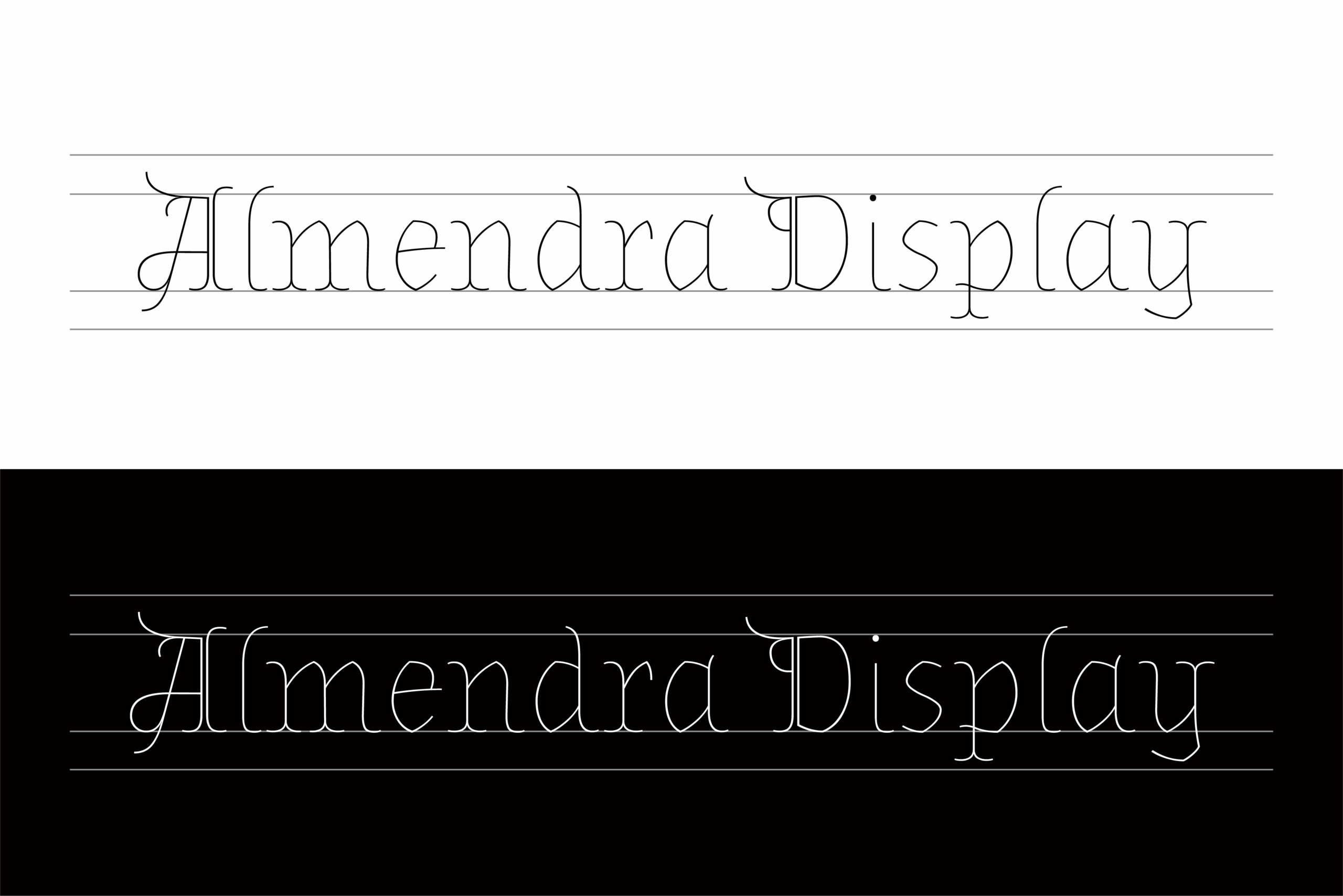 Almendra Display：融合哥特书法韵味与现代阅读性的展示衬线字体