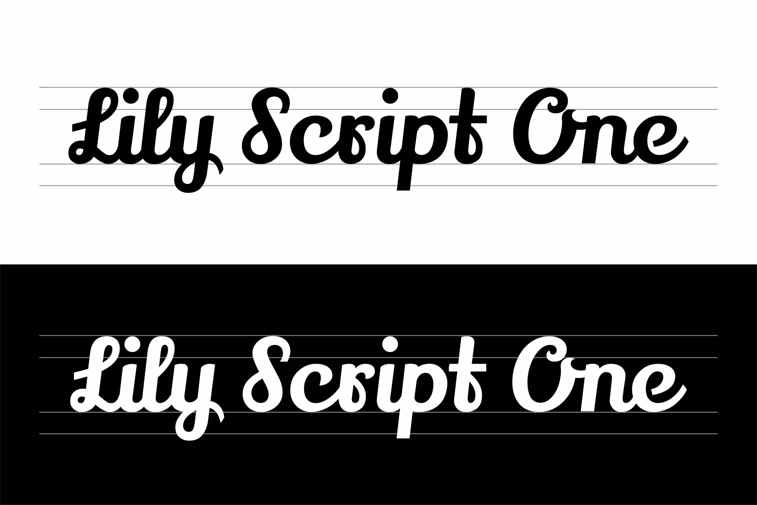 Lily Script One:优雅流畅的复古英文连笔手写展示字体