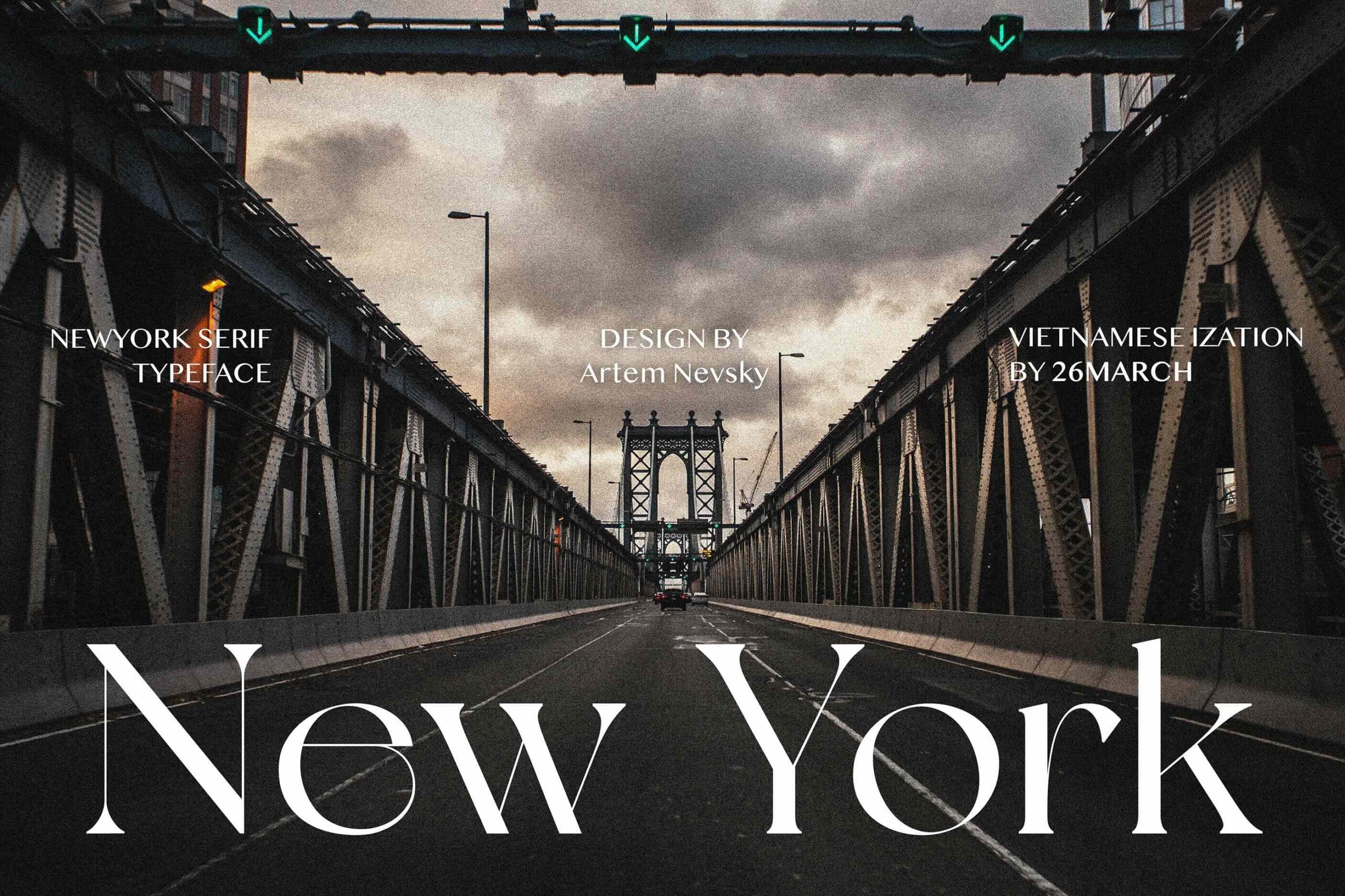 NewYork:融合经典衬线美学与现代时尚感的优雅展示字体