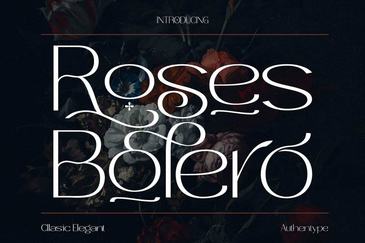 Roses Bolero字体:融合优雅曲线与花卉元素的现代极细无衬线字体