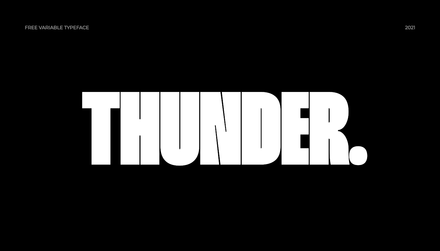 Thunder字体:适合海报与品牌设计的高冲击力无衬线字体