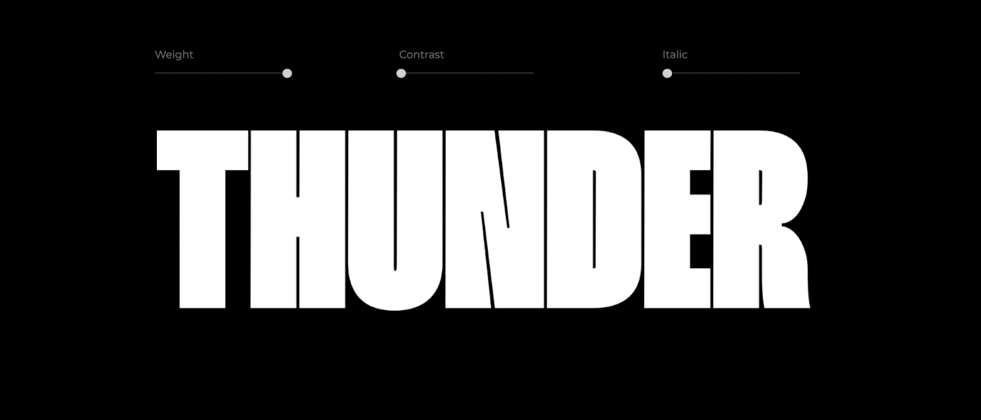 Thunder字体:适合海报与品牌设计的高冲击力无衬线字体