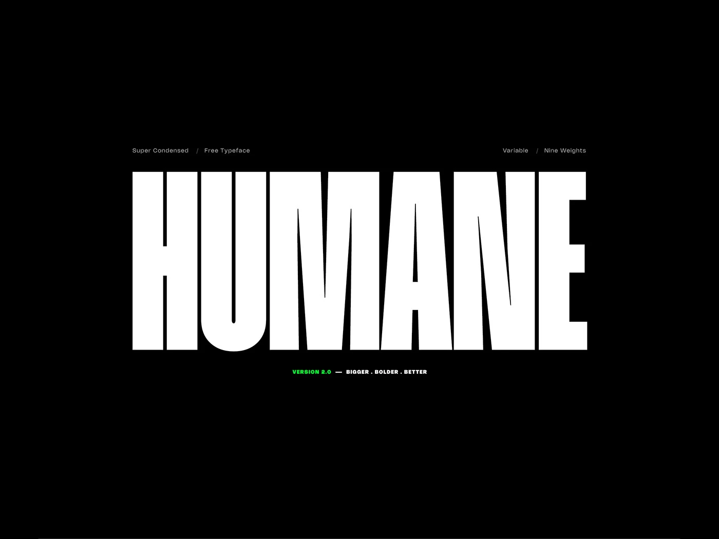 Humane字体:兼具人文气质的超窄无衬线英文字体