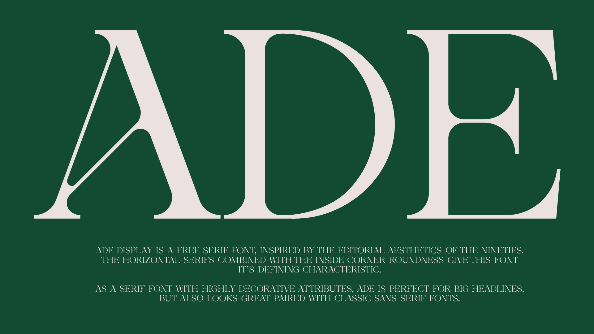 Ade Display:90年代编辑美学高级感展示衬线字体