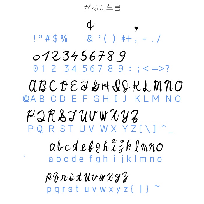 があた草書通常かな:融合日本草书韵味的和风日文字体