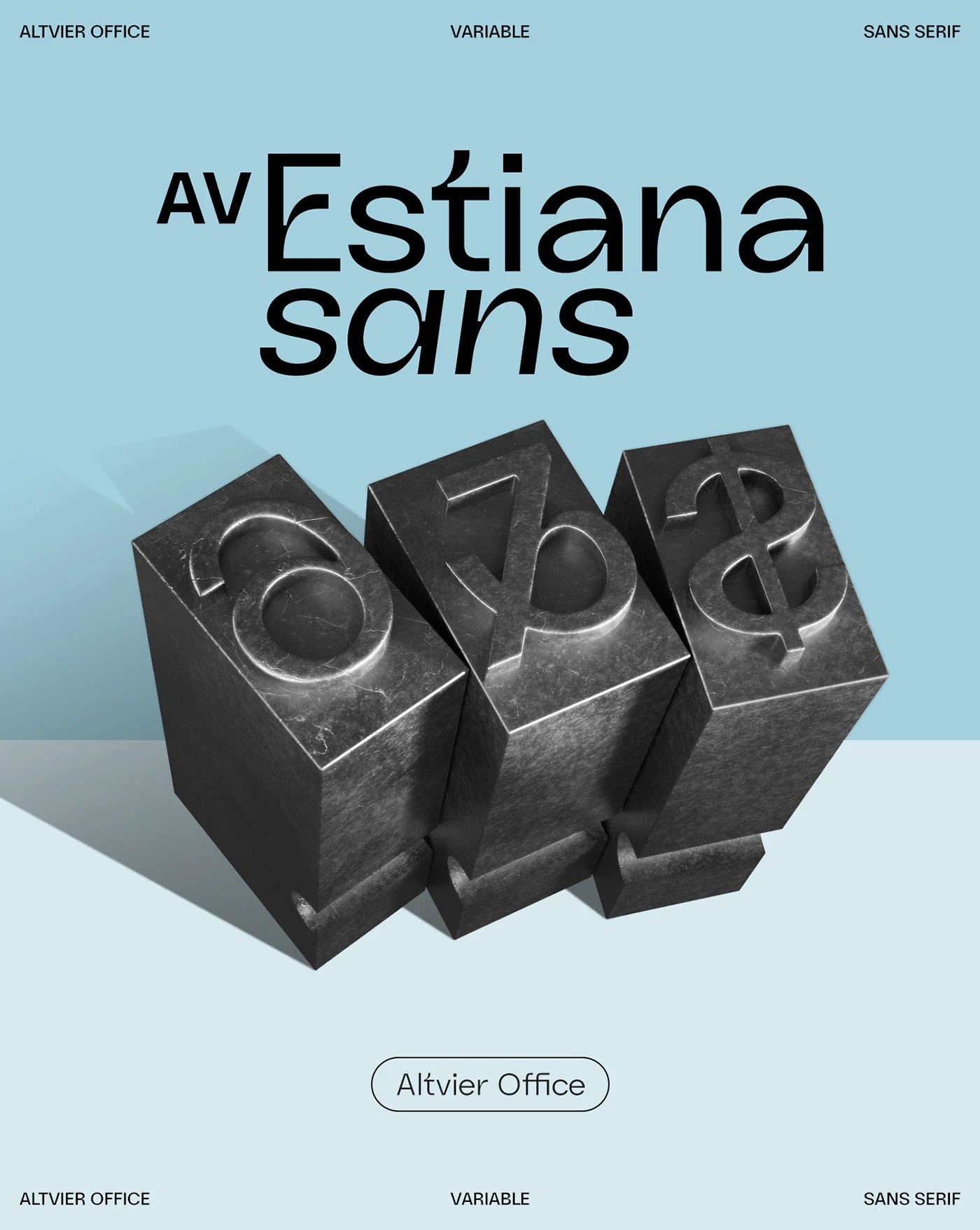 AV Estiana Sans:均宽设计现代无衬线英文字体