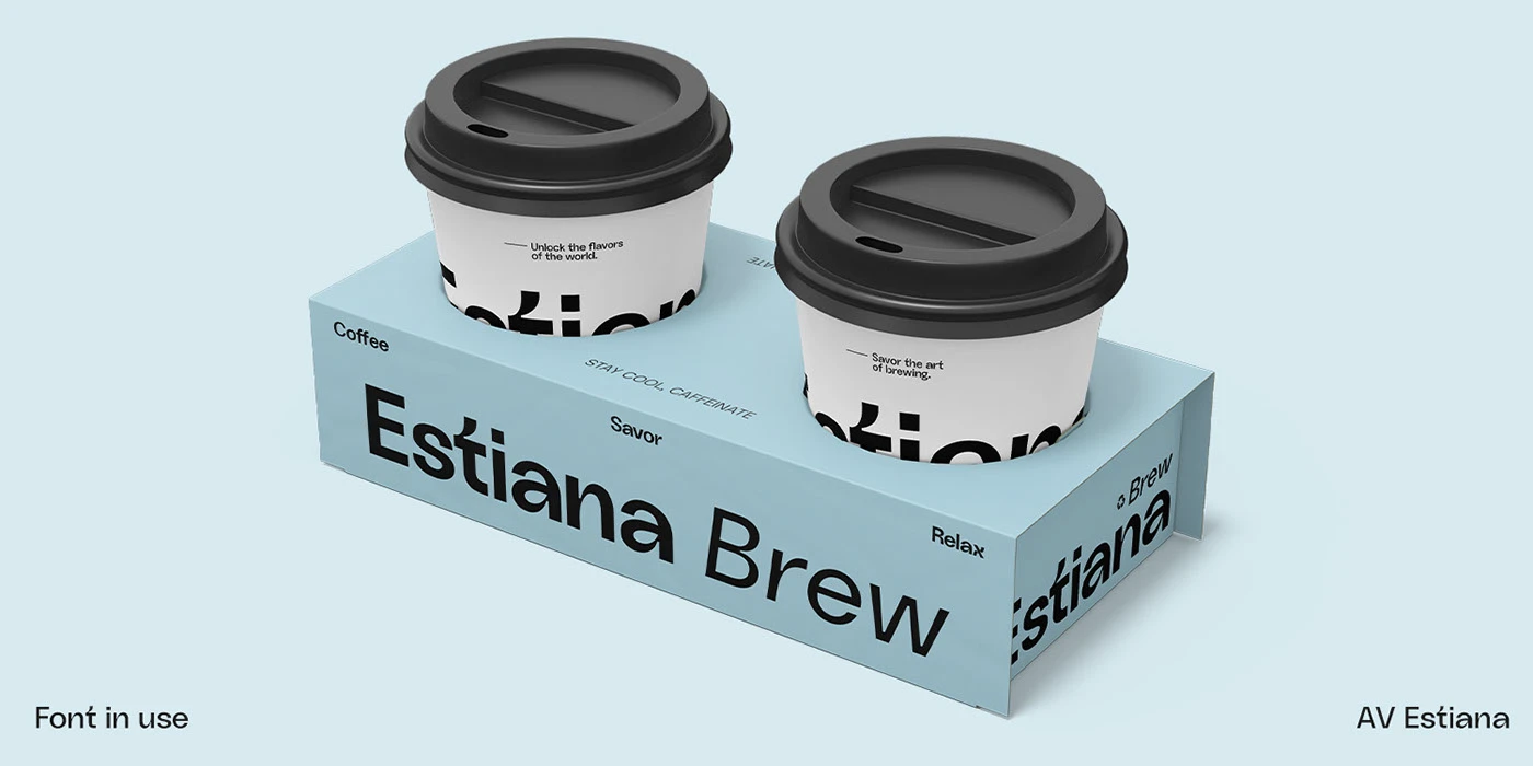 AV Estiana Sans:均宽设计现代无衬线英文字体